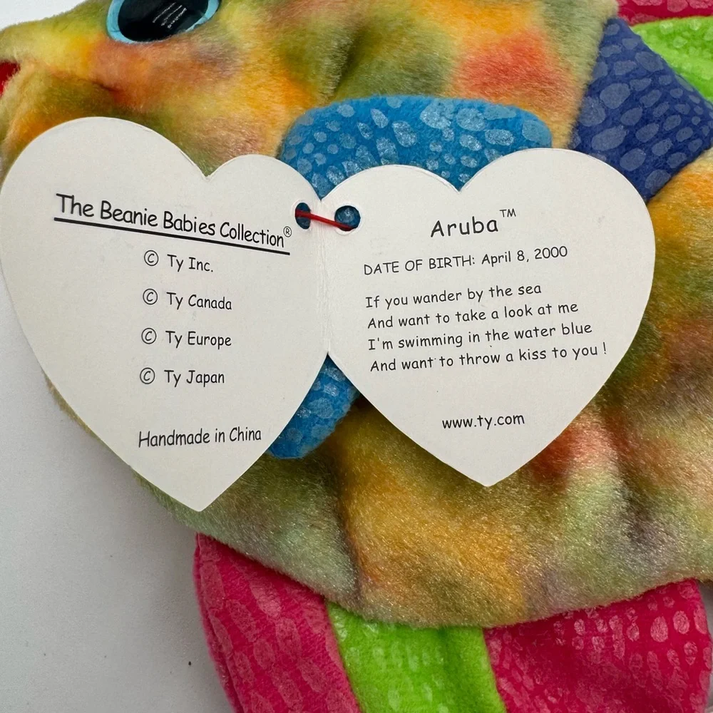 Ty Beanie Baby Aruba the Tropical Fish 2000 with Tag Plush Collectible